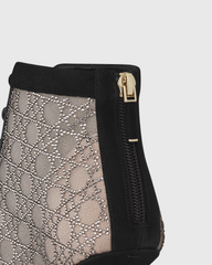 Eine Lace Up Sparkle Ankle Boots In Black