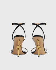 Fiamma Metal Knot Sandals In Black