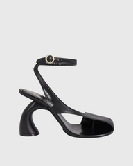 Fina Split Toe Heterotypic Heel Sandals In Black