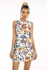 Alana Crystal Mini Elegant Dress