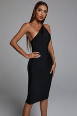 Lura One Shoulder Midi Cocktail Dress