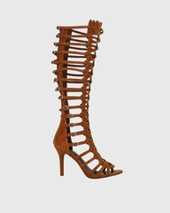 Layla Leather Knee High Gladiator Sandals