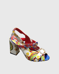 Loreto Print Sandals In Multicolor