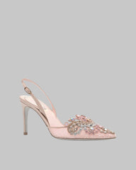 Sadb Diamond Embroidery Slingback Pumps In Pink