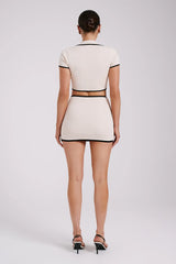 Knitted Cardigan Sheath Skirt Dress
