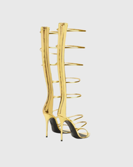 Maggia Strappy Gladiator Sandals In Gold
