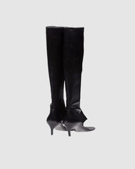 Marta Thong Leather Knee High Boots In Black