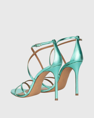 Morena Cross Strap Sandals In Mint