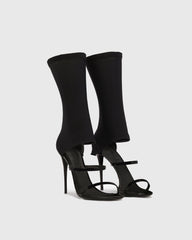 Norma Wrap Ankle Sandals In Black