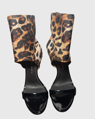 Norma Wrap Ankle Sandals In Leopard