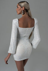 Chic Irregular Sleeved Sequin Elegant Dress