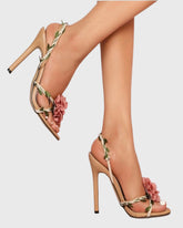 Wren 3D Flower Vine Slingback Sandals