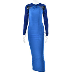 Tight Long Sleeve Stitching Dress