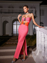 Chic Strapless Elegant Hollow Dress