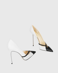 Reina Black And White Splicing Pumps