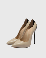Robin Beige Black Splicing Pumps