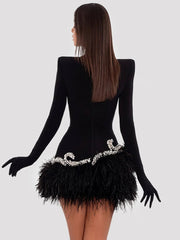 CHARMING CELEB BLACK EVENT DRESS