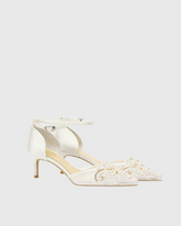 Sadb Pearl Strap Pumps In White