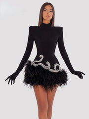 CHARMING CELEB BLACK EVENT DRESS