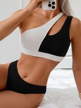 Hollow Out One Shoulder Bikini Set