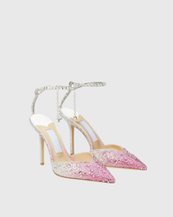 Silva Rhinestone Strap Embellished Pumps In Pink