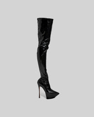 Agata Leather Platform Over The Knee Boots