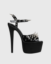 Stacey Spike Patent Leather Platform Sandals