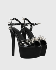 Stacey Spike Patent Leather Platform Sandals