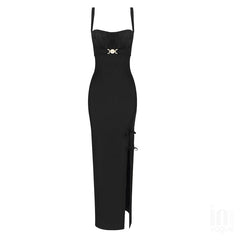 Cessia Black Maxi Bandage Dress