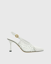 Tilda Woven Fishnet Slingback Pumps