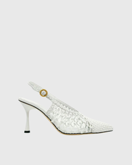 Tilda Woven Fishnet Slingback Pumps
