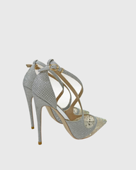 Trinity Rhinestone Cross Strap Pumps