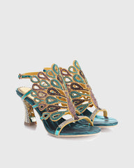 Velia Peacock Wing Strap Sandals