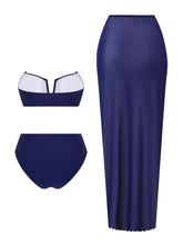 Vintage Long Skirt 3 Piece Bikini Set