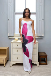 Floral Elegant Print Slim Strap Dress
