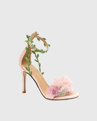 Wren Floral Vine Strap Sandals In Blush