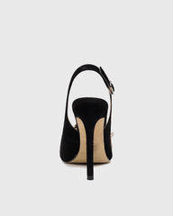 Yasmin Twin Flower Velvet Slingback Pumps