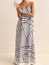 Smocked Printed Tube Maxi Dress