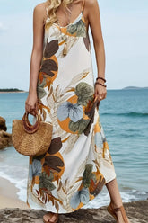 Printed Spaghetti Strap Maxi Dress