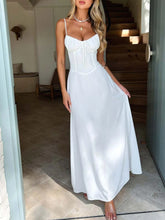 Lace-Up Solid Cami Dress