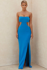 CHARMING STRAPLESS CUT OUT MAXI DRESS