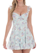 Floral Sweetheart Ruffled Cami Mini Dress