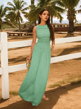 Ruched Sleeveless Maxi Dress