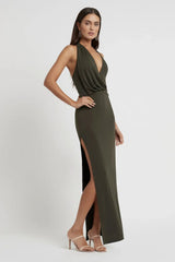 Alana Halter Backless Knitted Bandage Dress