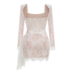Alena Corset White Mini Dress