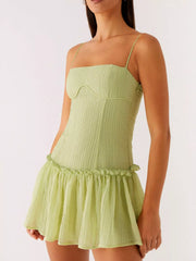 Ruffle Hem Cami Mini Dress