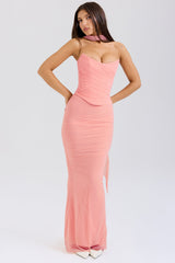 CASSIA CORSET MAXI DRESS-PINK