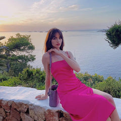 Seriya Night Party Slit Pink Dress