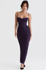 Elegant Corset Maxi Dress-Dark Purple