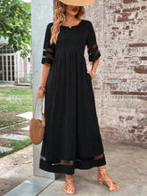 Full Size Round Neck Half Sleeve Dress Plus Size